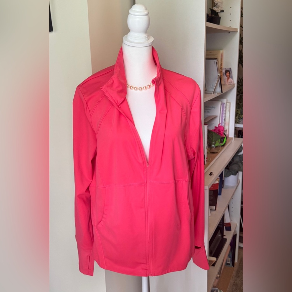 Pink Coral Zip-Up Jacket